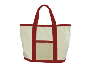 organic cotton grocery bag red
